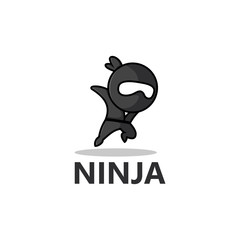 Ninja Logo Template Design Vector, Emblem, Design Concept, Creative Symbol, Icon