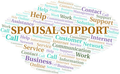 Obraz premium Spousal Support word cloud vector made with text only.