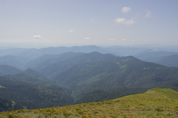 Trekking in the Carpathians, Hike to the border between Ukraine and Romania from Pop Ivan Marmarassky to Pop Ivan Chernogorsky.