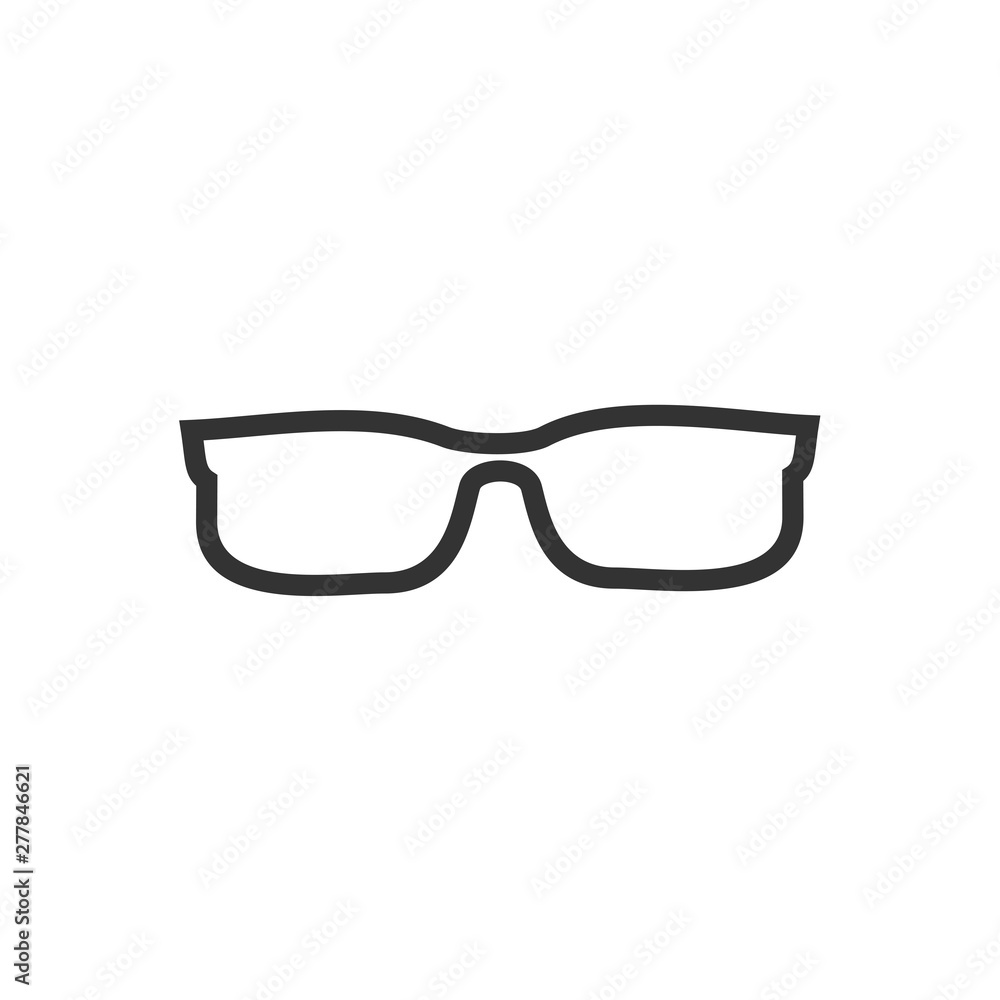 Poster glasses icon template color editable. glasses symbol vector sign isolated on white background. simpl