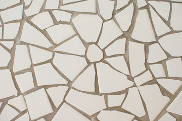 The surface of small tiles.