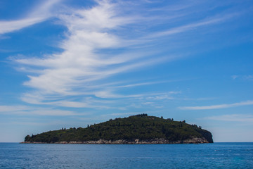 island of lokrum in the sea