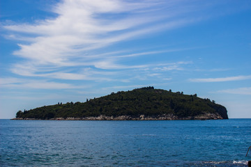 Fototapeta na wymiar island of lokrum in the sea