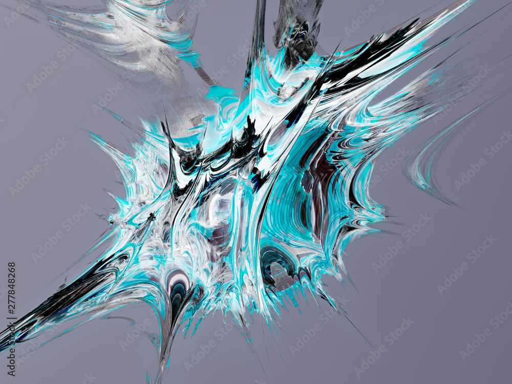 Fototapete Take a look in the nice infinity of computer rendered visual art fractals - abstract design surrealism background wallpaper
