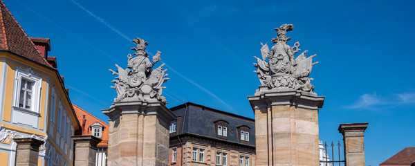 Panorama Schlosstor von Ansbach in Franken