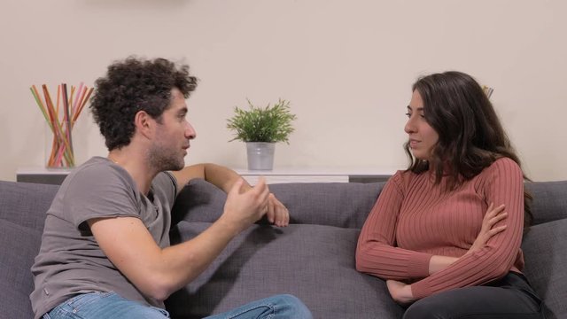 young lovers arguing about their relationship.quarrel,jalousy,frustration