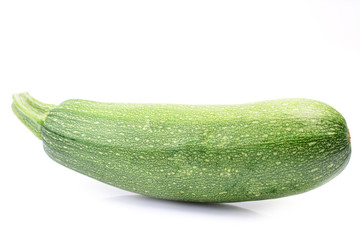 Fresh zucchini on a white background