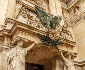 Stage door of the National academy of music and Paris opera. Paris, France