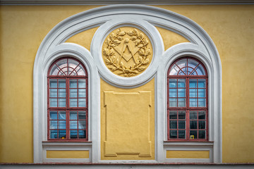 Fototapeta na wymiar Karlskrona Art Deco Window