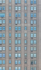 Fototapeta na wymiar New York building facade on cold winter day