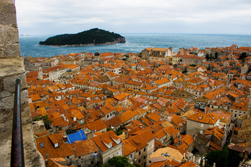 panoramic view of the city of dubrovnik in croatia