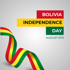 Happy Plurinational State of Bolivia Independence Day Vector Design Template Illustration