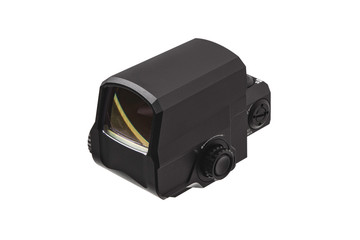 modern black collimator sight isolated on white back