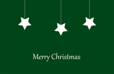 Merry Christmas greeting card, Christmas stars