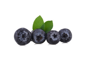Blueberries (bilberries) isolated on white background