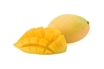 mango slice isolated on white background