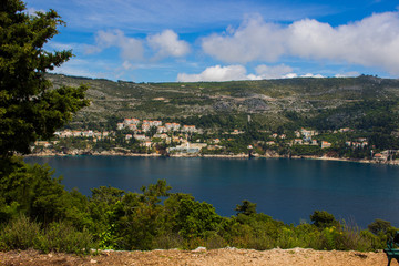 Fototapeta na wymiar panoramic view from the island of lokrum at dubrovnik