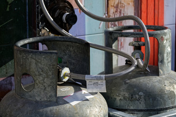 LPG bottles and their hoses