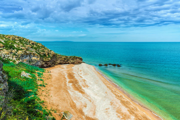 Fototapeta premium Crimea- natural landscape. Kerch- Azov sea. Scenery background- vacation destinations