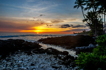 Obraz premium Big Island of Hawaii sunset
