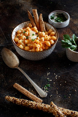 Ditalini pasta with chickpeas