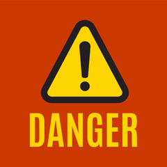 Warning attention sign. Danger sign design. Caution error icon