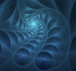 Blue spiral fractal picture