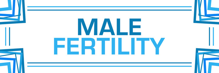 Male Fertility Blue Random Borders Horizontal 