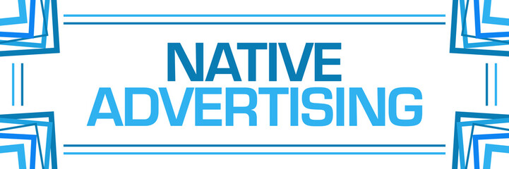 Native Advertising Blue Random Borders Horizontal 