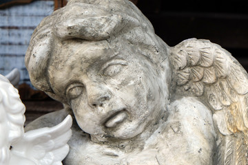 Naklejka premium Angel, Christmas decoration shop in Hallstatt, Austria