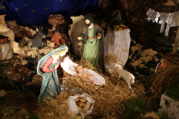 Nativity scene, Church of the Miracle, Cana, Israel