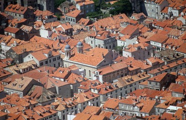 Fototapeta na wymiar Red roofs of Dubrovnik