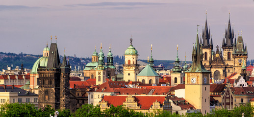 Naklejka na ściany i meble Prague Panoramic view