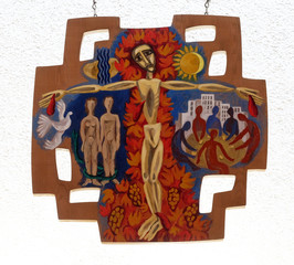 Cross by Werner Persy, Erscheinung des Herrn church in Munchen Blumenau, Germany