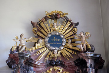 Saint Joseph altar, Saint Lawrence church in Denkendorf, Germany