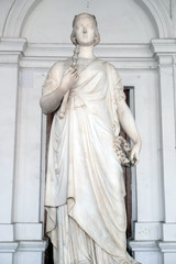 Statue of Queen Victoria, Indian Museum in Kolkata, West Bengal, India
