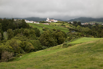 Fototapeta na wymiar Country and a village, Sao Miguel, Azores
