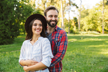 Fototapeta premium Beautiful lovely couple in love spending time