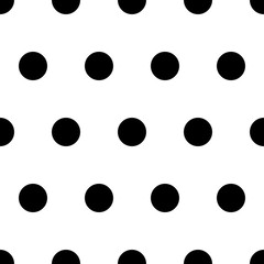 Black and white seamless polka dot pattern. vector modern design illustration