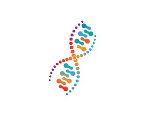 DNA logo vector icon template