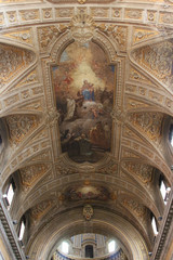 Obraz premium Ceiling of Santa Maria in Traspontina church, Rome, Lazio, Italy.