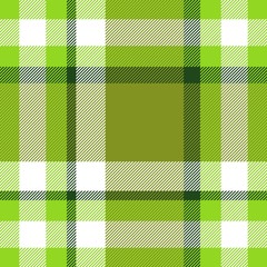 Seamless geometric gingham pattern. Abstract background. Green shades and white stripes