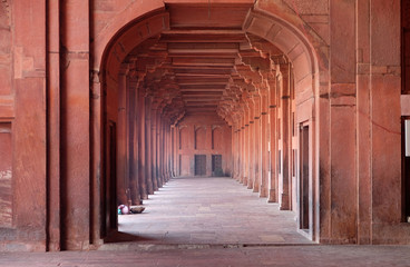 Fototapeta na wymiar Historical city constructed by Mughal emperor Akbar in Fatehpur Sikri, Uttar Pradesh, India 