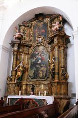 Saint Mary altar in the church of Saint Leonard of Noblac in Kotari, Croatia