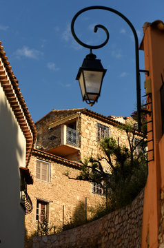 Medieval village in Roquebrune-Cap-Martin, Provence-Alpes-Cote d'Azur, France. Cote d'Azur of French Riviera.