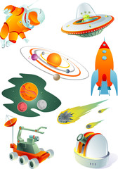 Space Voyage Kids Cartoon