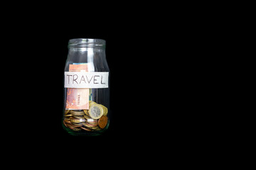 Frasco/Mealheiro com a etiqueta 