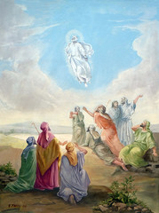 Transfiguration of Christ fresco in parish church of the Holy Trinity in Krasic, Croatia © zatletic