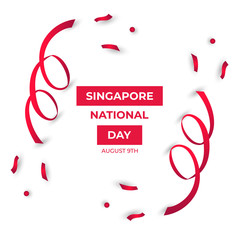Happy Singapore National Day Vector Design Template Illustration