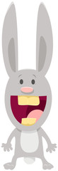 happy farm rabbit cartoon animal character
